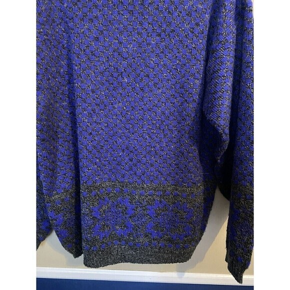 THE Bay La Baie Vintage Sweater Wool Blend Purple Gray Italy Unisex Men'… - Picture 8 of 8